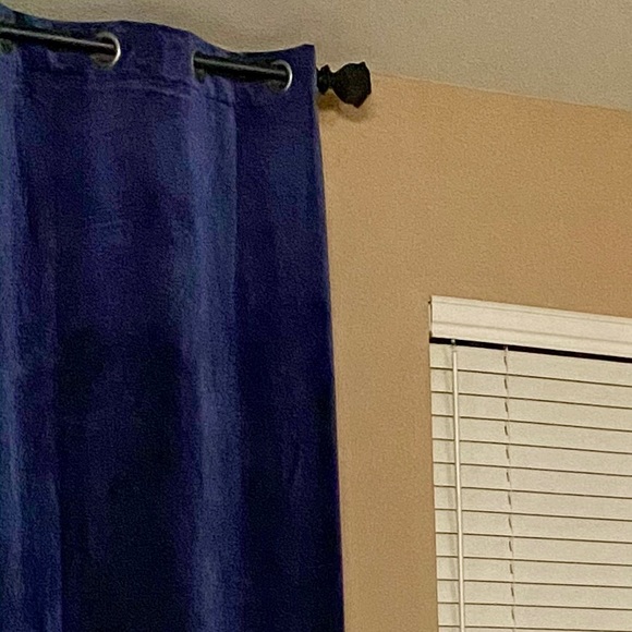 Velvet Heavyweight Light Filtering Grommet Top Curtain Panel Pair - Picture 4 of 6